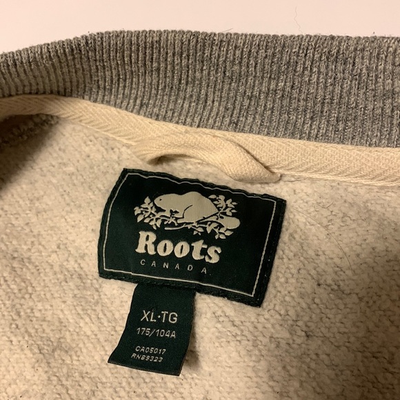Roots Canada Grey Thick Jersey Cotton Sweater Jacket - Women’s Size XL - Picture 8 of 10